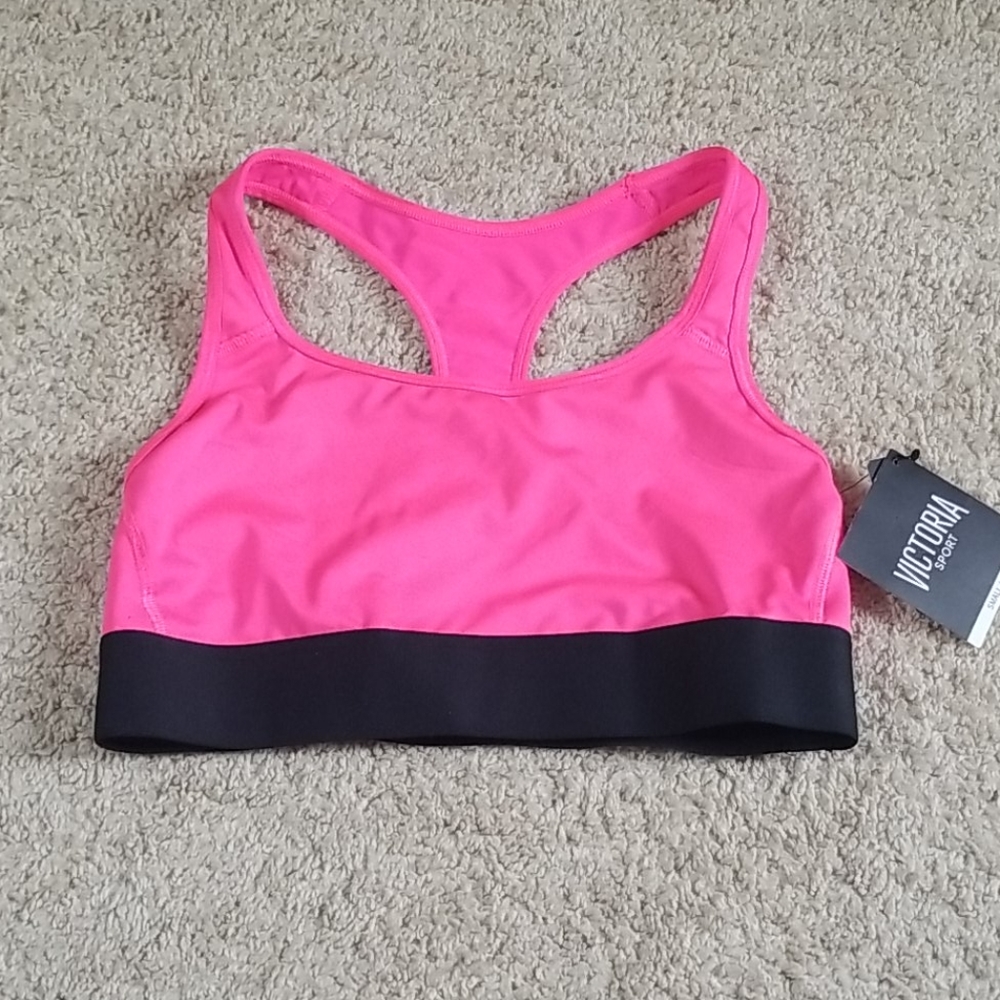 Pink Victoria Secret sports bra